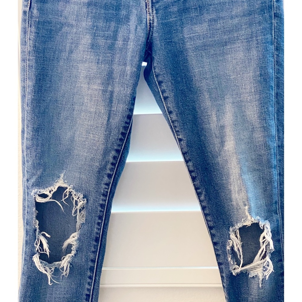 Levi's 721 ๐High Rise Skinny Women's Jeans Size 25 Medium Wash Knee Holes - Picture 5 of 11